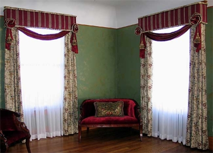 Swags & Cascades with Fringe and Tassels; French Sheers.