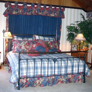 Custom-made Bed with Canopy & Bed Ensemble (and matching sitting area).