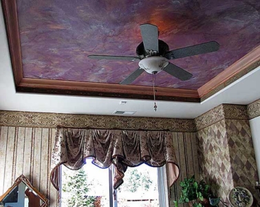 Custom Fauxed Ceiling w/ Antique Border.