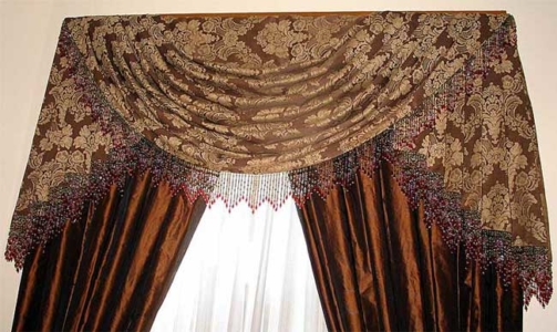 Closeup of Beaded Swags.