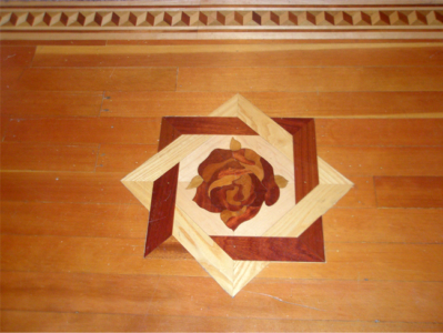 Rose Inlaid Wood Floor