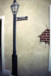 "FRENCH QUARTER" Wall Mural - Close Up.