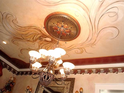 Dining Room ~ Mural Ceiling Lofty Expressions - Dining Room ~ Mural Ceiling