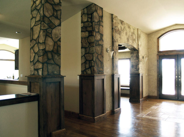 Tuscan Tahoe Style: Faux Painted Entry
